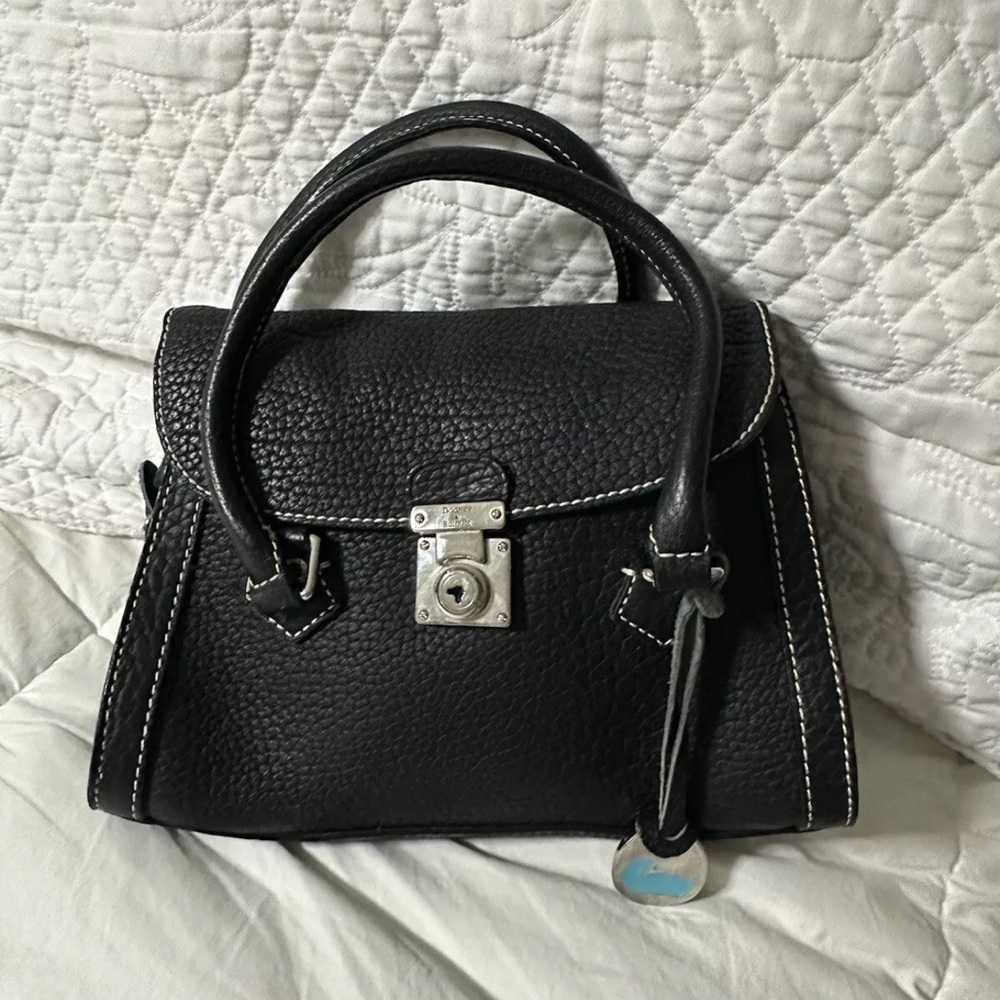 Dooney & Bourke Pebbled Grain Leather Satchel Handbag Purse